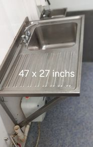 Stainless steel sink unit - 47 x 27 inches