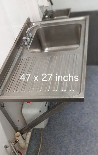 Stainless steel sink unit - 47 x 27 inches