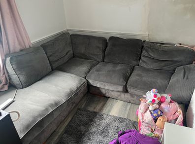 grey corner sofa