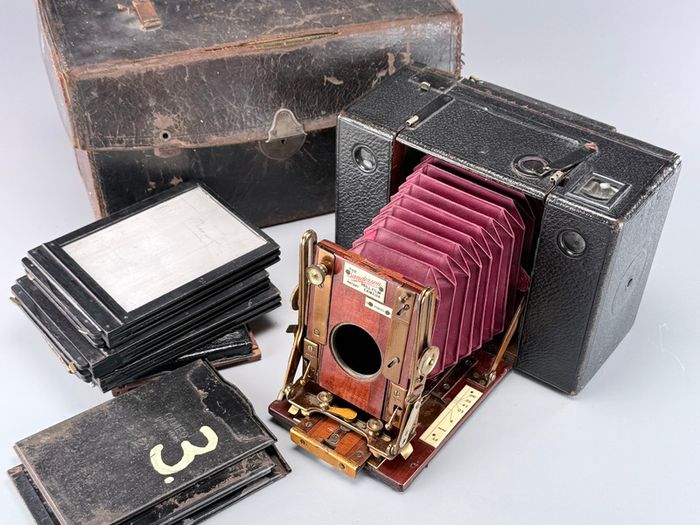Antique Sanderson Patent Roll Film Camera