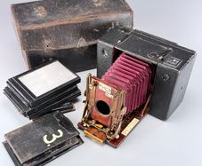 Antique Sanderson Patent Roll Film Camera