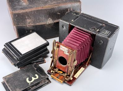 Antique Sanderson Patent Roll Film Camera
