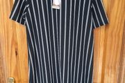 Boohoo mono stripe dress