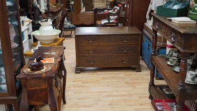 Vintage Mahogany Low Chest of Drawers