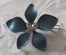 Vintage Blue Flower Hair Clip