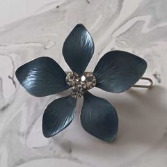 Vintage Blue Flower Hair Clip