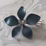 Vintage Flower Hair Clip with Rhinestones Image 2