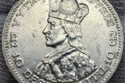 Lithuania 1936 Silver 10 Litu Beautiful Uncirculated
