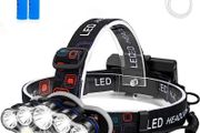 Head Torch, 8 LED Super Bright USB Rechargeable Headlamp Waterproof 8 Modes Headlight with Red Lights Comfortable Adjustble Headtorch for Camping Fishing, Car Repair, Running, Outdoor