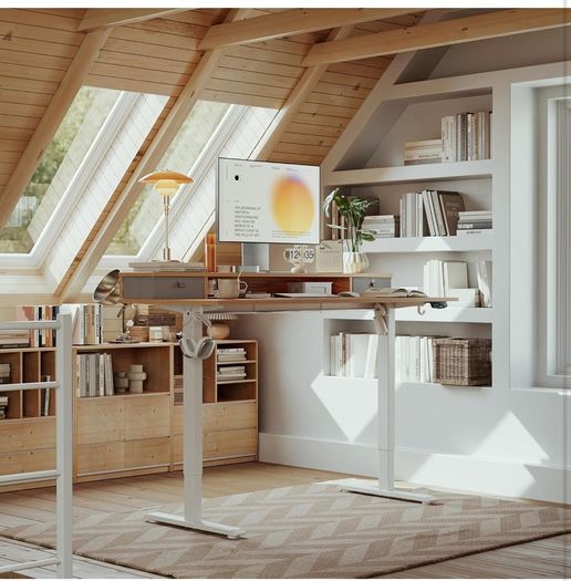 Electric Adjustable Height Desk with 2 Drawers