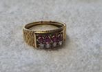 Diamond & Ruby Ring 18kt