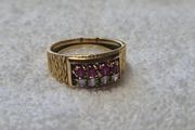 Diamond &amp; Ruby Ring 18kt
