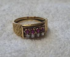 Diamond & Ruby Ring 18kt