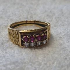 Diamond & Ruby Ring 18kt