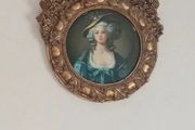 French  antique miniature portrait