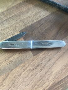 Sterling silver folding knife