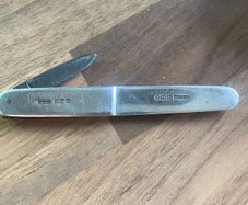 Sterling silver folding knife