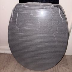 Black toilet seat