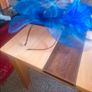Royal Blue Fascinator Hatinator Handmade Wedding Races Feather Mesh Headpiece Image 3