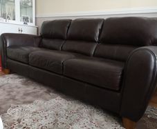 3 seater leather sofa and armchair.