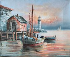 Original painting 20x25 cm oil on canvas unframed