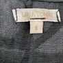 Ladies Navy Linen Mix Top , Made in Italy Image 2