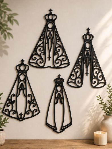 Our Lady of Aparecida  Line Art Wall Decor