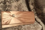 clutch bag satin cream ( used ones- like new)