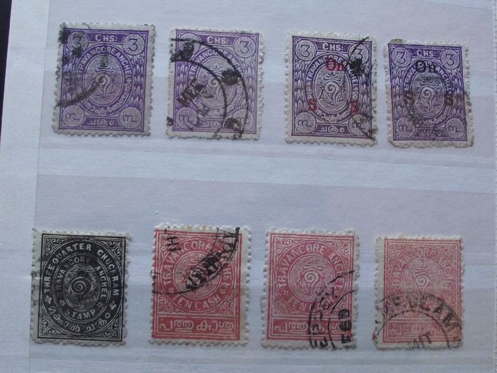 A extensive collection of Stamps from Indian States, presented in the album