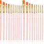 20 PCS Nylon Hair Paint Brushes Set for Acrylic Oil Watercolor Gouache Painting Face Paint Brushes for Children and Adults Image 5