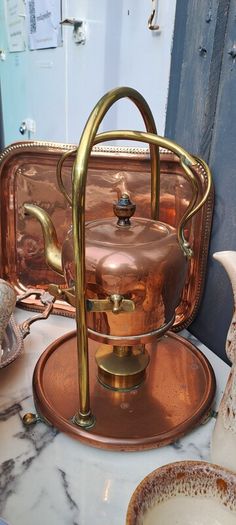 Art Nouveau Copper Tray