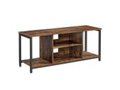 TV cabinet with open compartments vintage brown-black