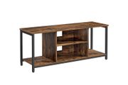 TV cabinet with open compartments vintage brown-black