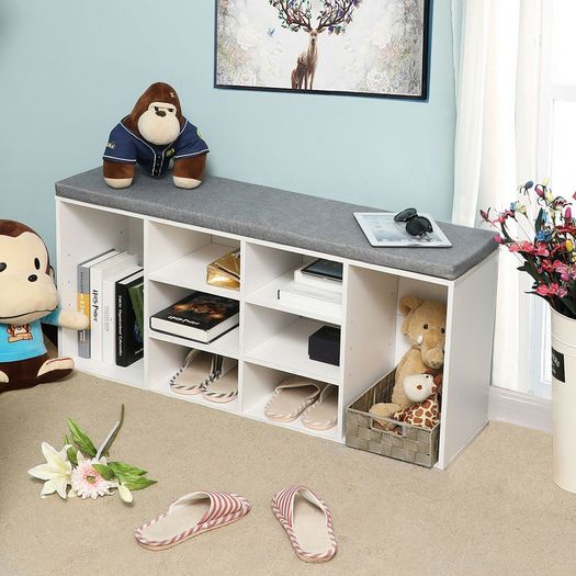 Shoes Cupboard Storage With Cushion - Free Delivery