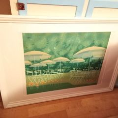 Large Art Silkscreen Print Framed