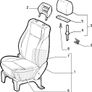 Front Seat Headrest (Fiat Punto 176) Image 2