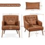 Faux Leather Tufted Armchair Image 2