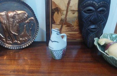 Stunning and Very Rare Vintage Mid-Century Italian Bird-Shaped Ceramic Vinegar Bottle by Domenico Pucci Ceramiche, Umbertide, Italy, Circa 1950s