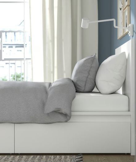 Ikea Malm single bed frame with drawers