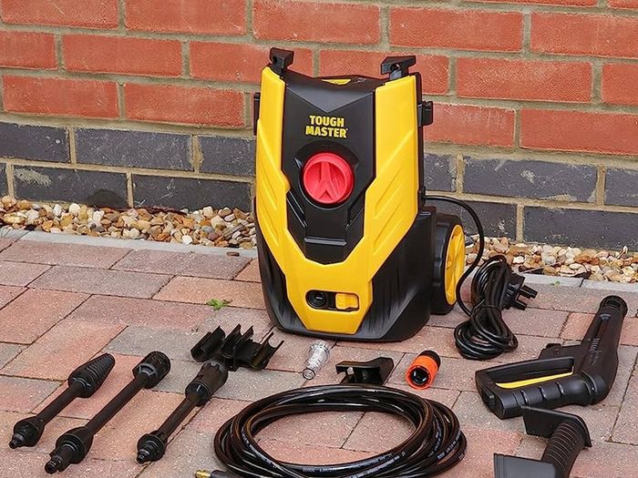 Corded Electric Power Turbo Nozzle TOUGH MASTER Yellow & Black Pressure Washer 110 Bar for Patio, Car, Garden Maintenance Cleaner Washer (FREE SHIPPING)