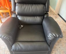 Electric leather reclining lift chair.