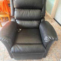 Electric leather reclining lift chair.