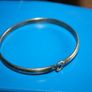 Pretty Silver Plated Bangle (diameter 6cm) Image 3