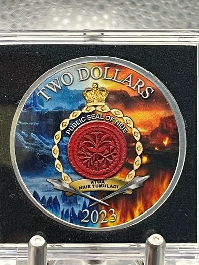 1oz Fine 9999 Silver Bullion Sword of fire and Ice 2023.