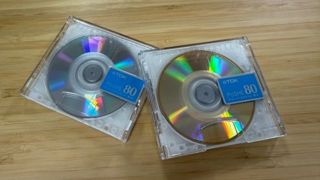 Sealed Pack of 10 New TDK PoSHE Silver/Gold Mix 80 minidiscs