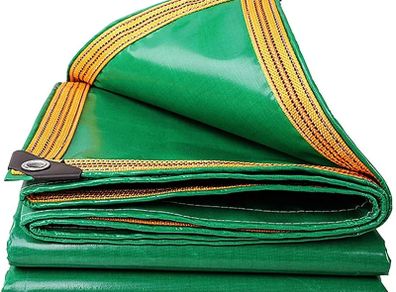 Tarpaulin Waterproof Heavy Duty 420g/m 100% Waterproof Tarps Multi-Purpose Cover for Kennels Chicken Coops Fishpond Hay Log Pile Roof Trailer Outdoor Furniture Ground Sheet 1.5 x 2M
