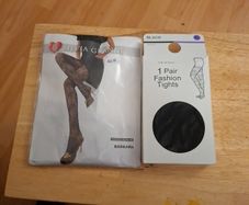 Tights .. Two Pair of Black Pattern Tights .. Price Drop