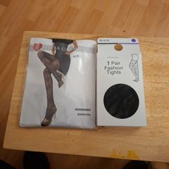 Tights .. Two Pair of Black Pattern Tights .. Price Drop