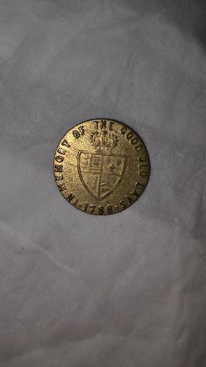 1788 Spade Guinea Gaming Token