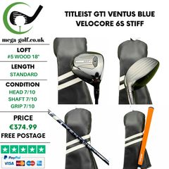 Titleist GT1 #5 Wood 18 Degree / Ventus Blue Velocore 6S Stiff
